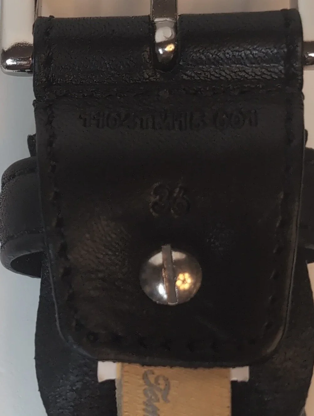 Tommy Bahama Black Braided leather Belt. Size 36